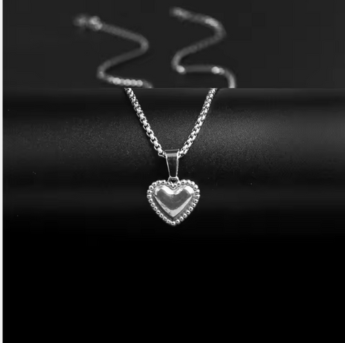 Silver Heart Locket Necklace