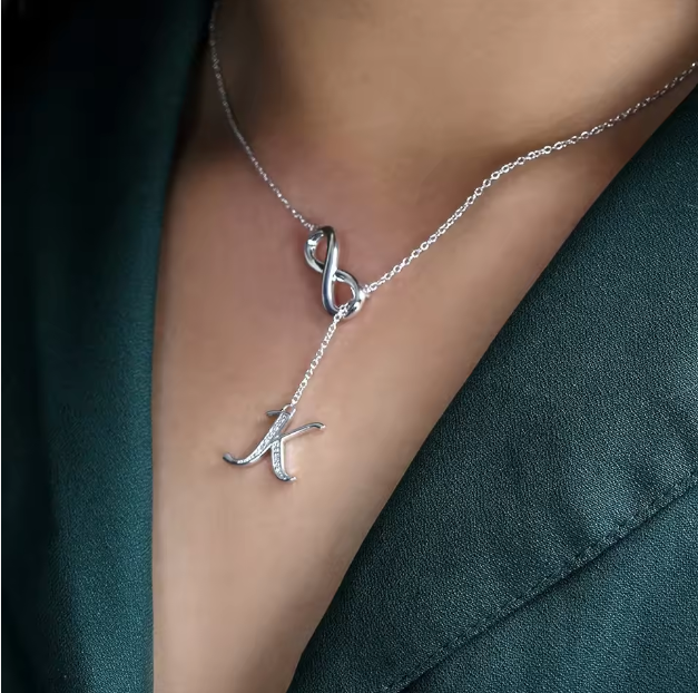Infinity Initial Letter Necklace